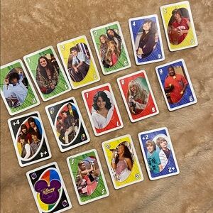 Uno Disney Channel Actress Actor Card Set